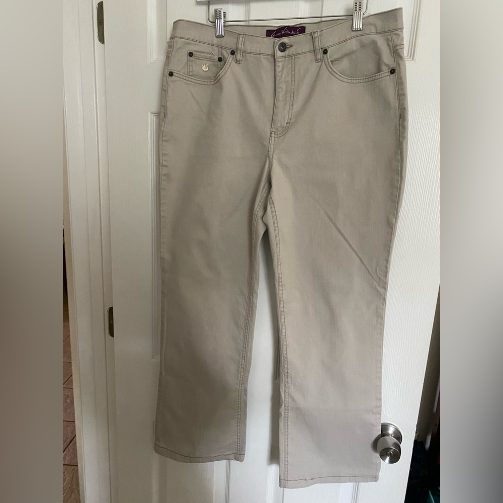 Gloria Vanderbilt Tan Boot Cut Jeans Classic Style Size 14
